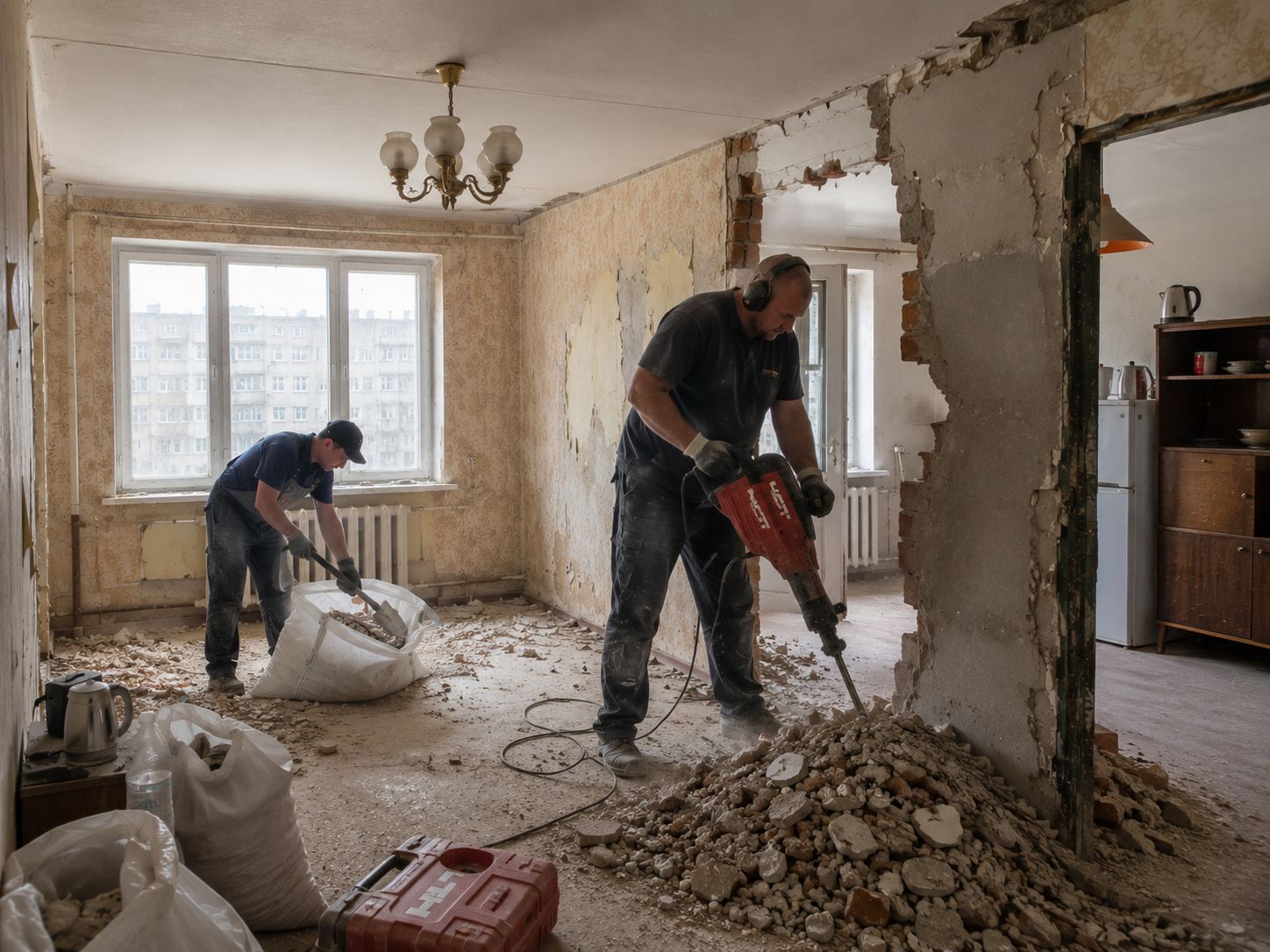Демонтаж стен в квартире